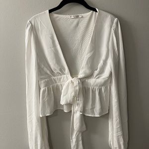 white crop top - size M